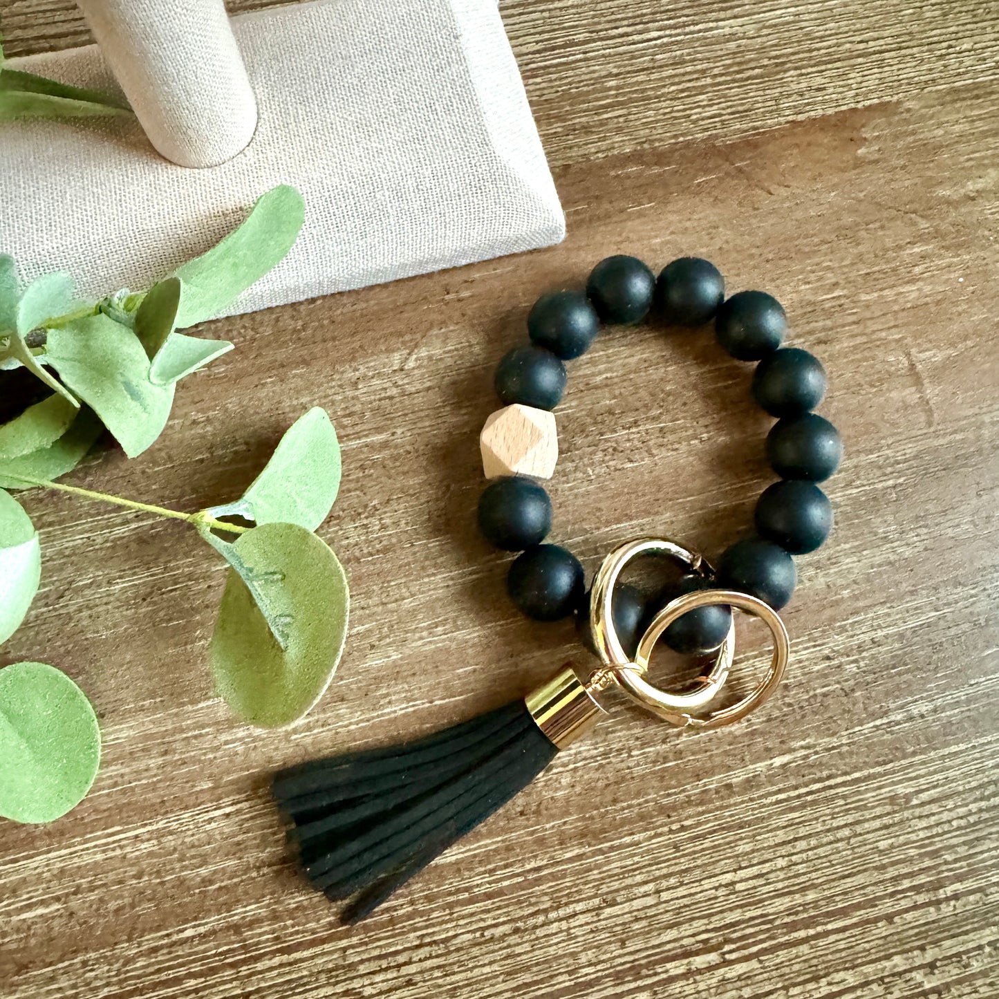 Keychain Wristlet - Black