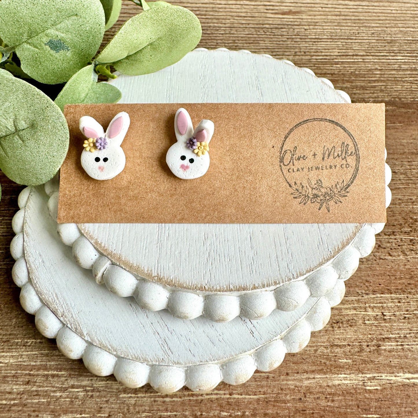 Easter Bunny Face Studs