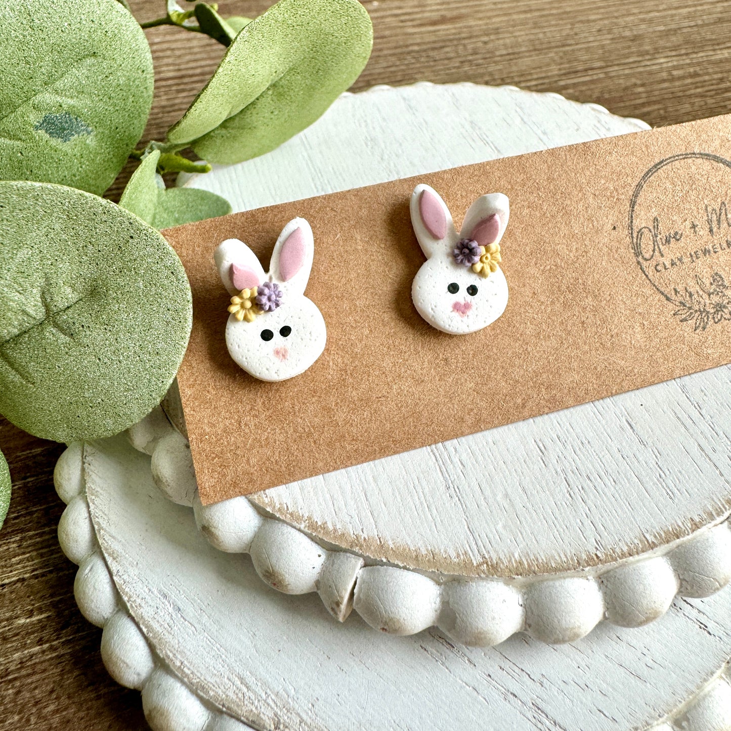 Easter Bunny Face Studs