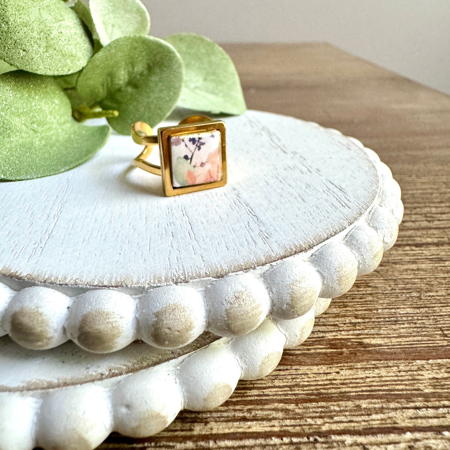 Ring - Square Floral