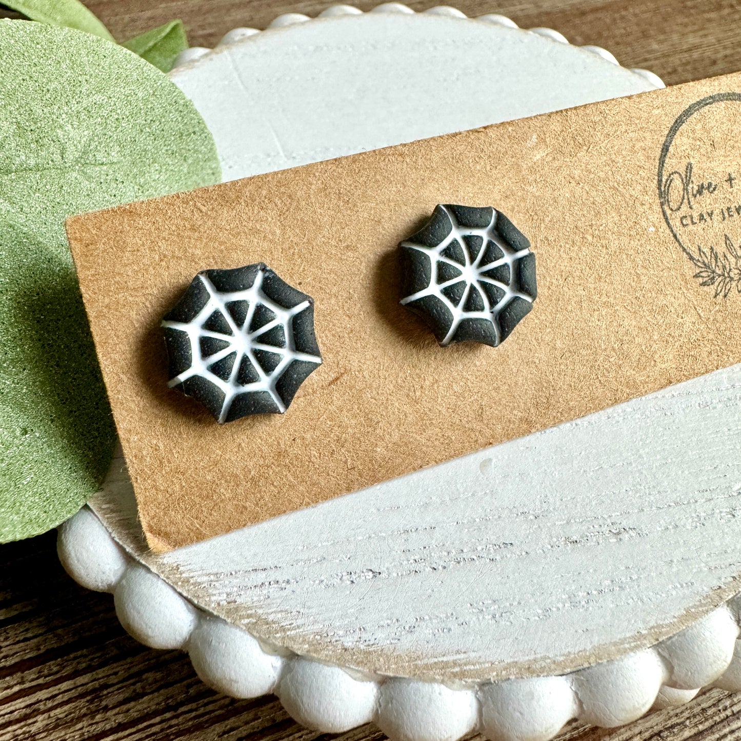 Halloween Spider Web Studs