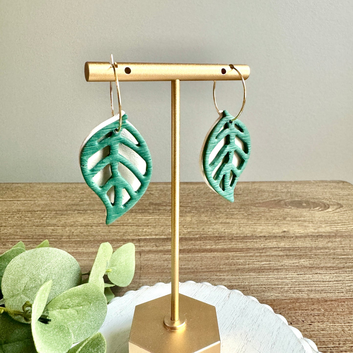 Fall Leaf Hoops