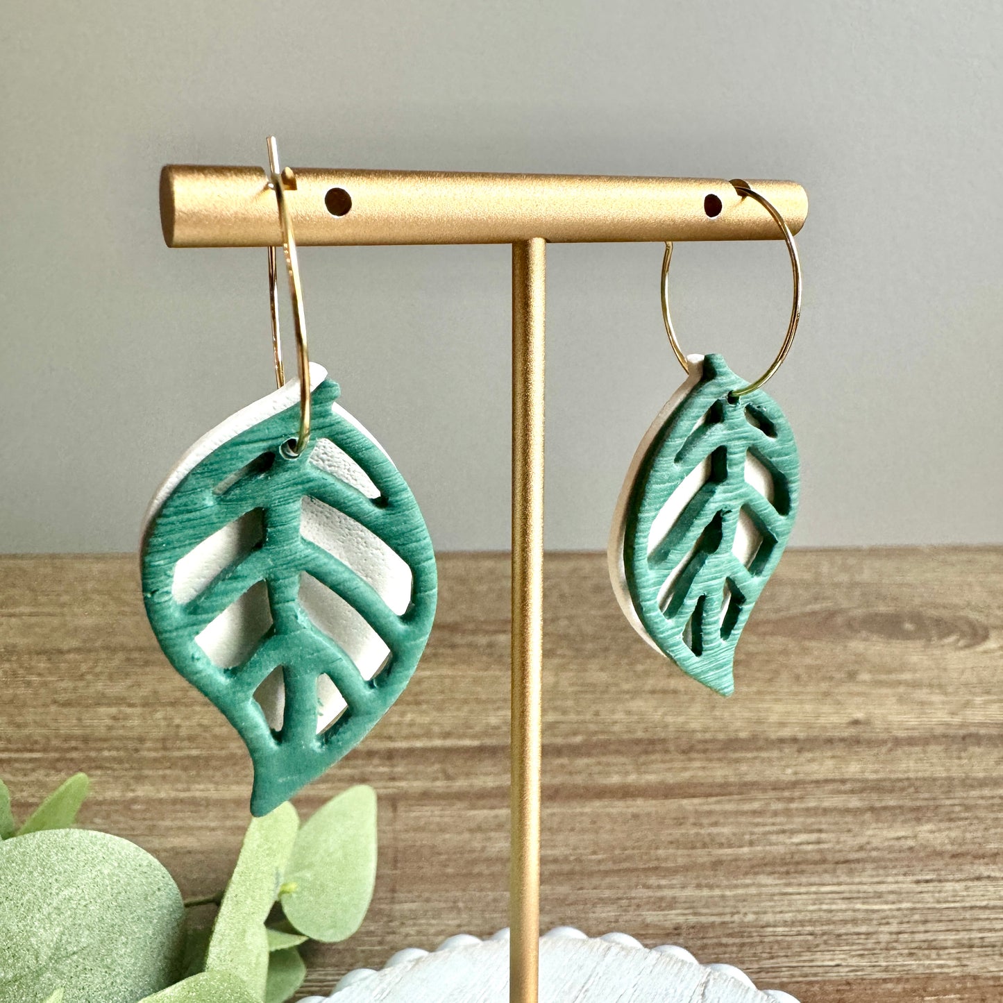Fall Leaf Hoops