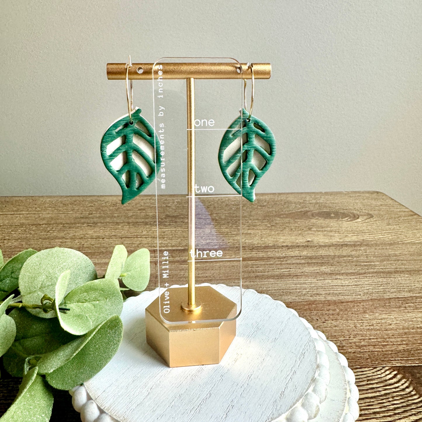 Fall Leaf Hoops