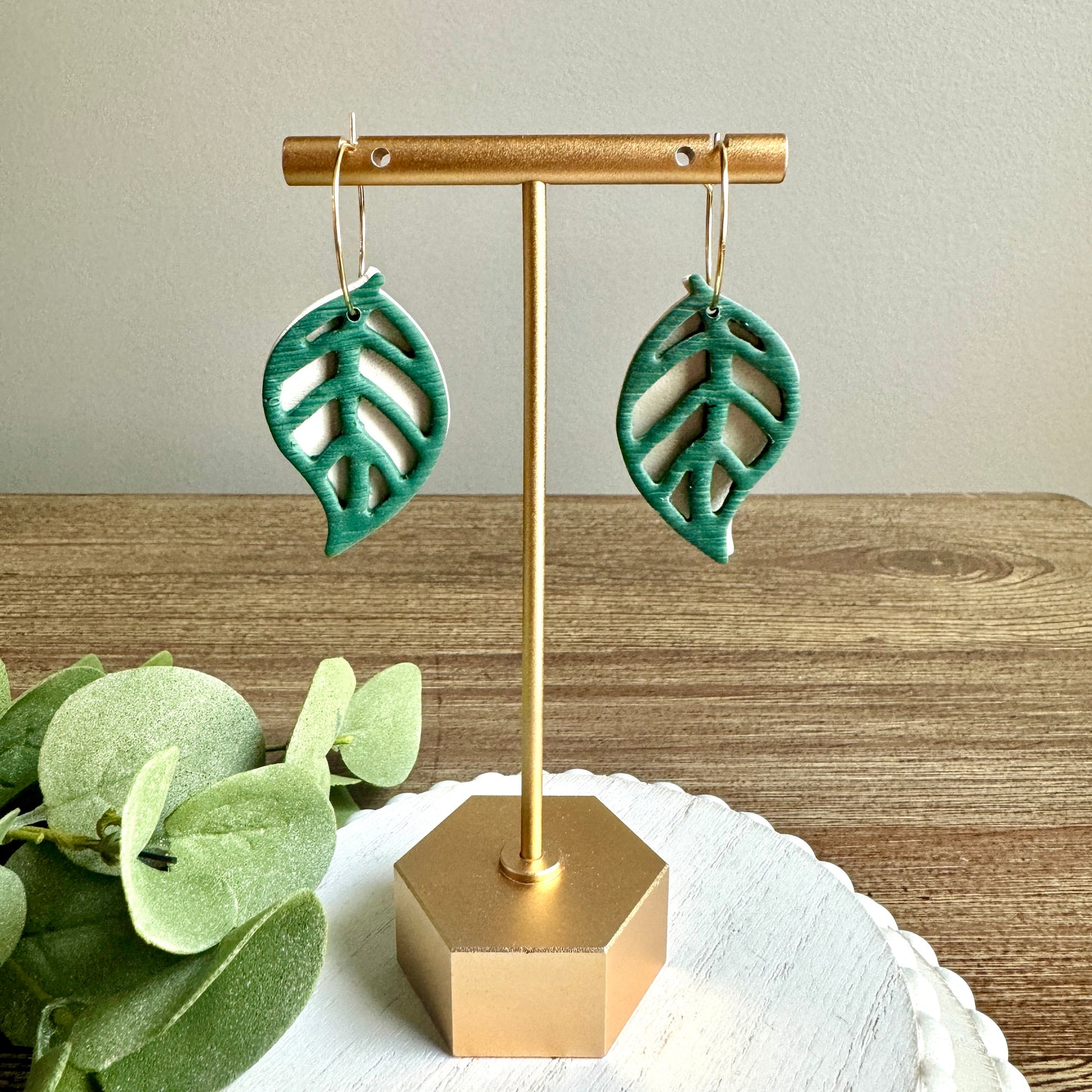 Fall Leaf Hoops