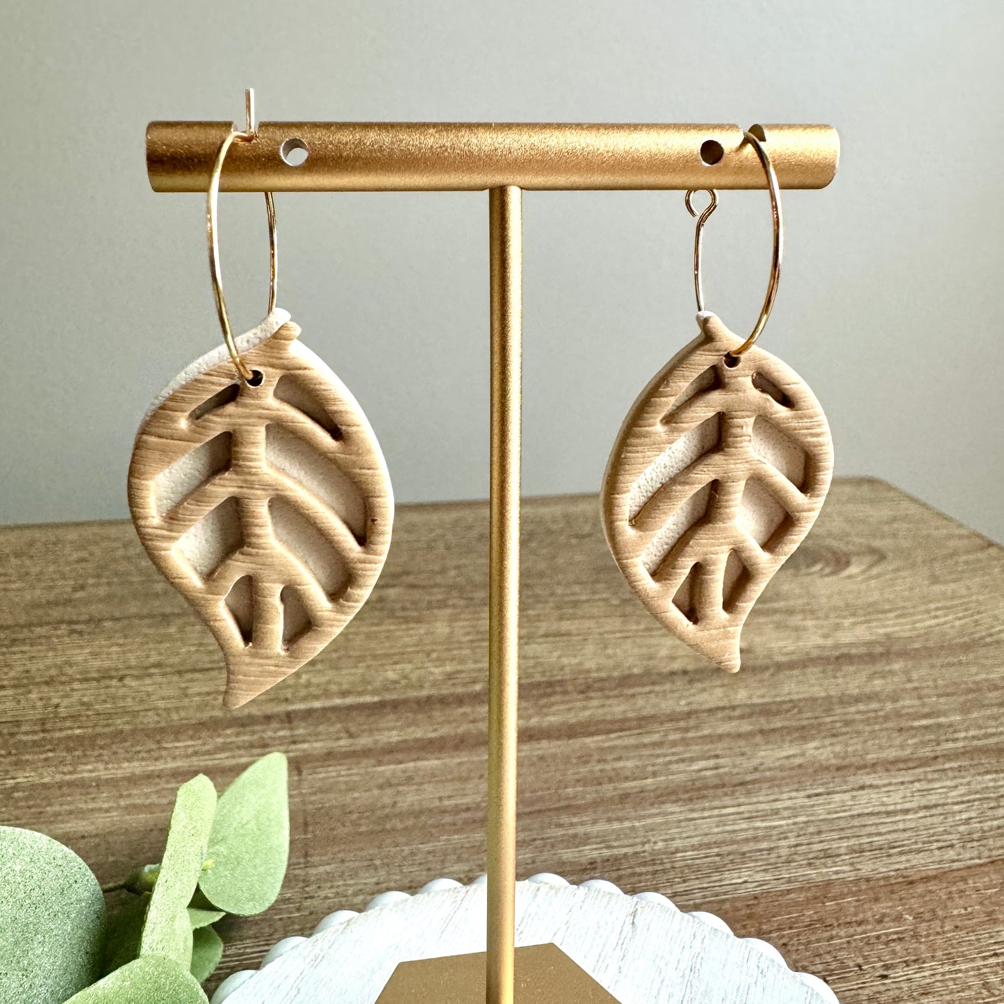 Fall Leaf Hoops