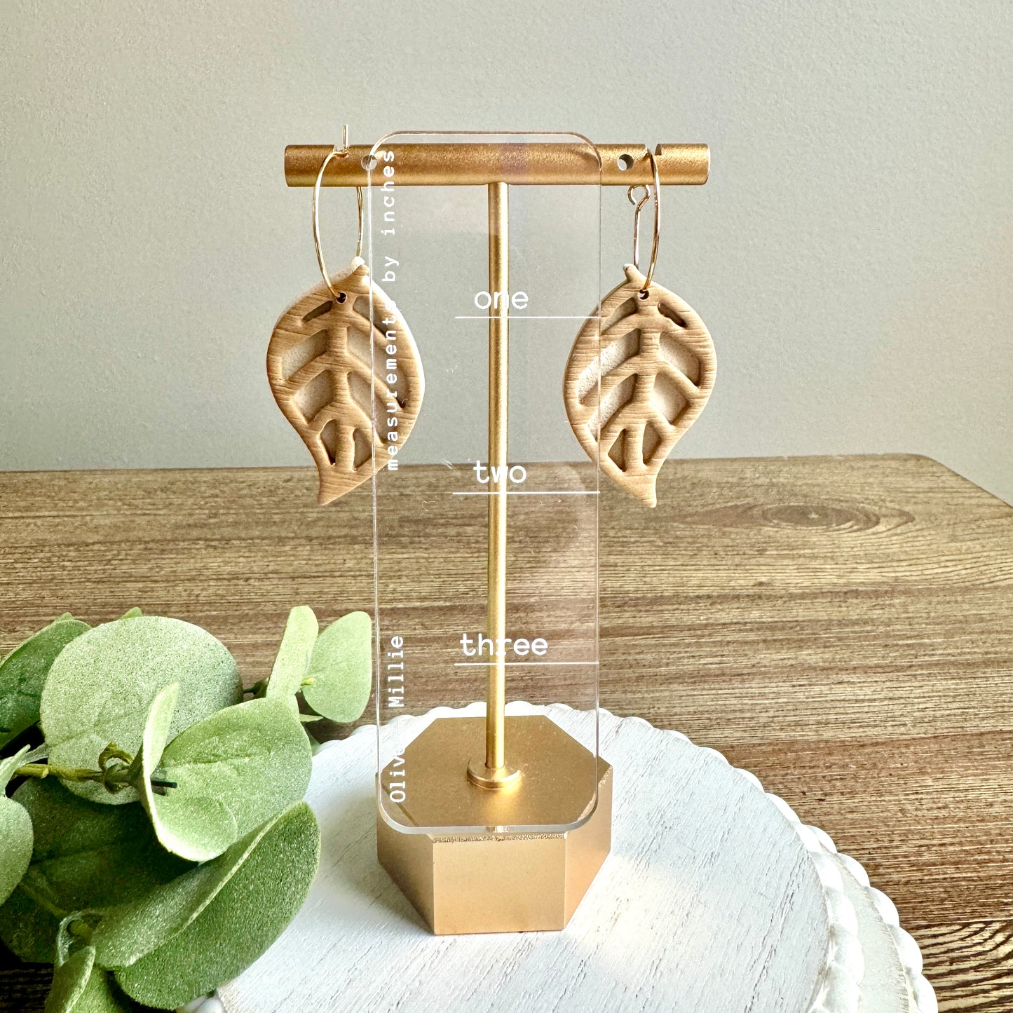 Fall Leaf Hoops
