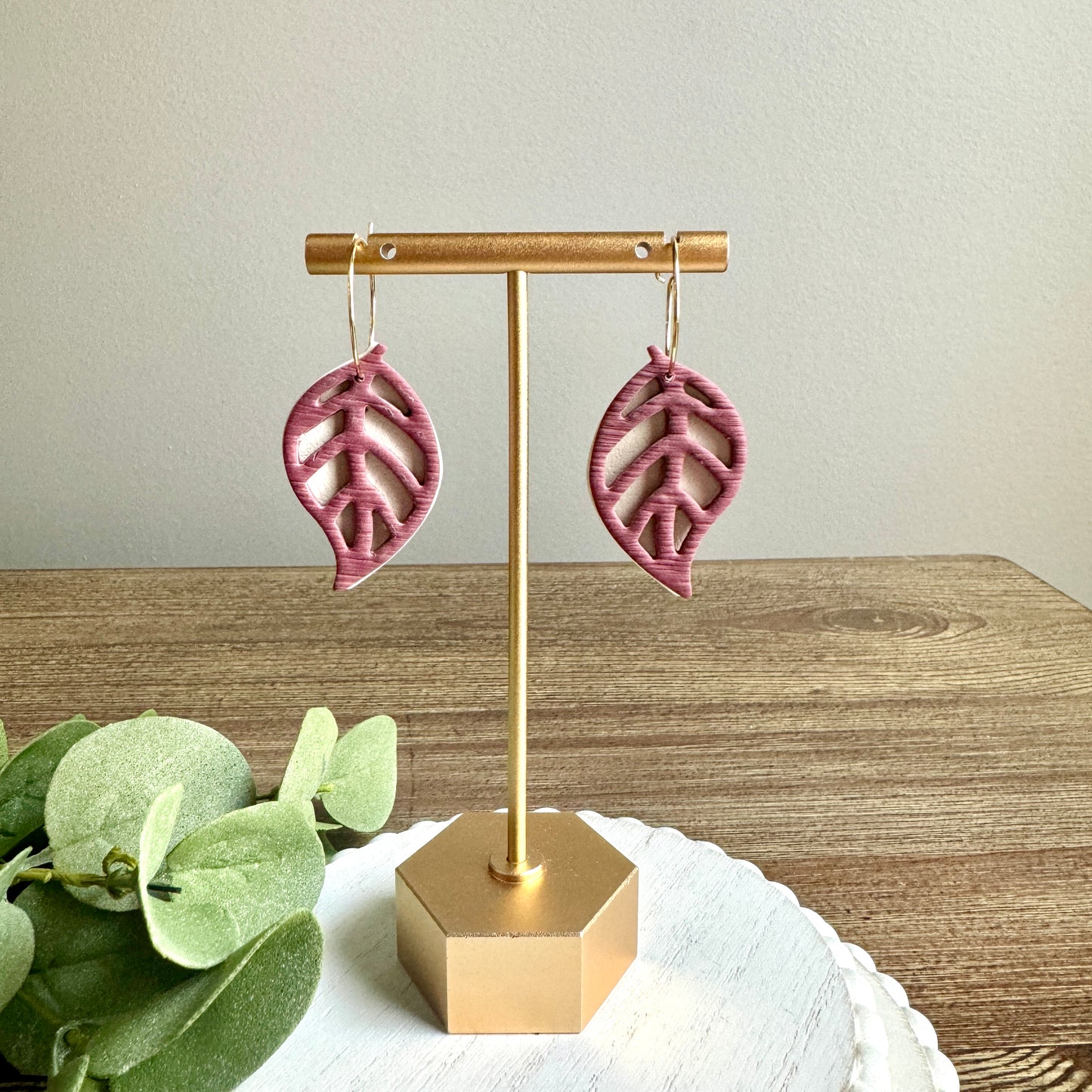 Fall Leaf Hoops