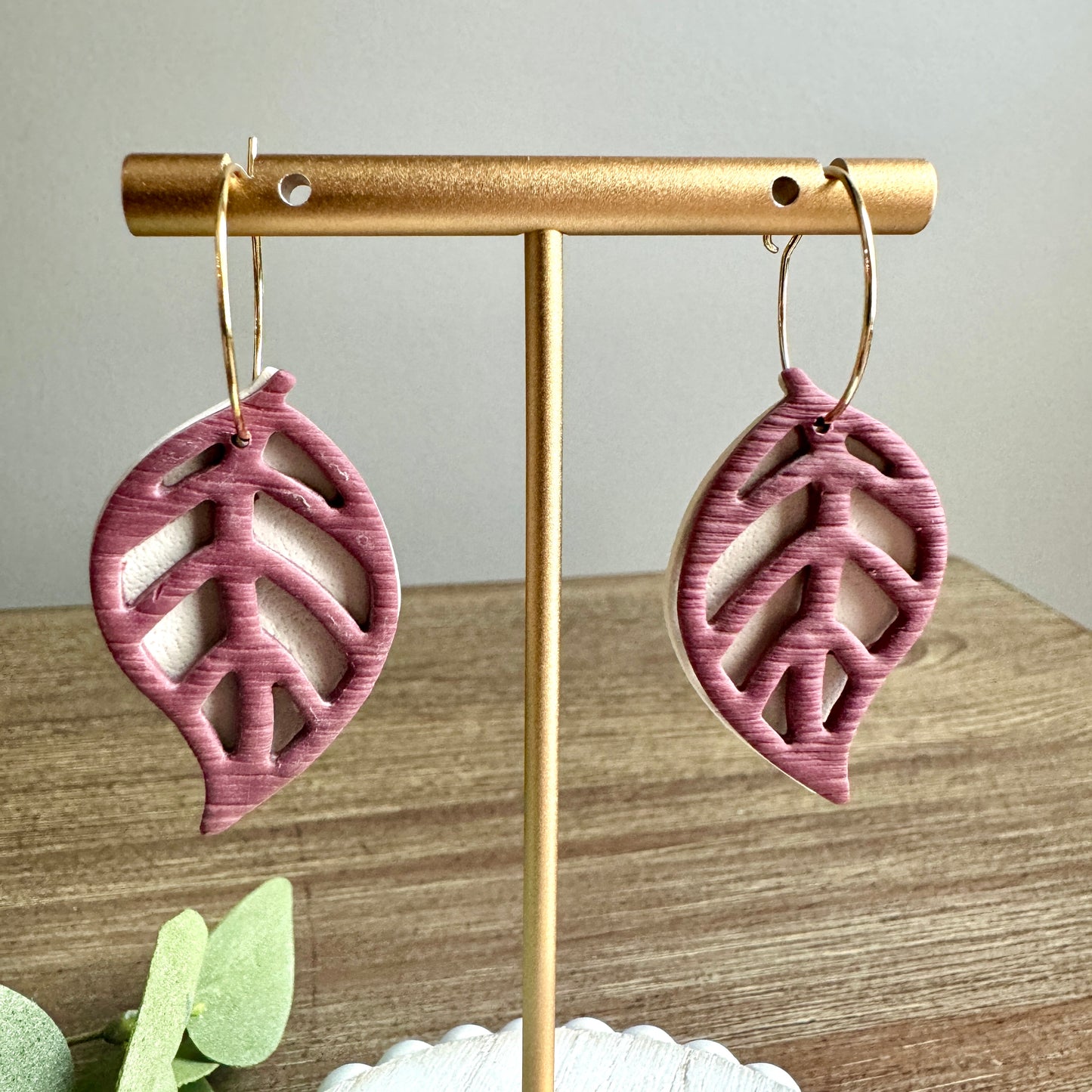 Fall Leaf Hoops