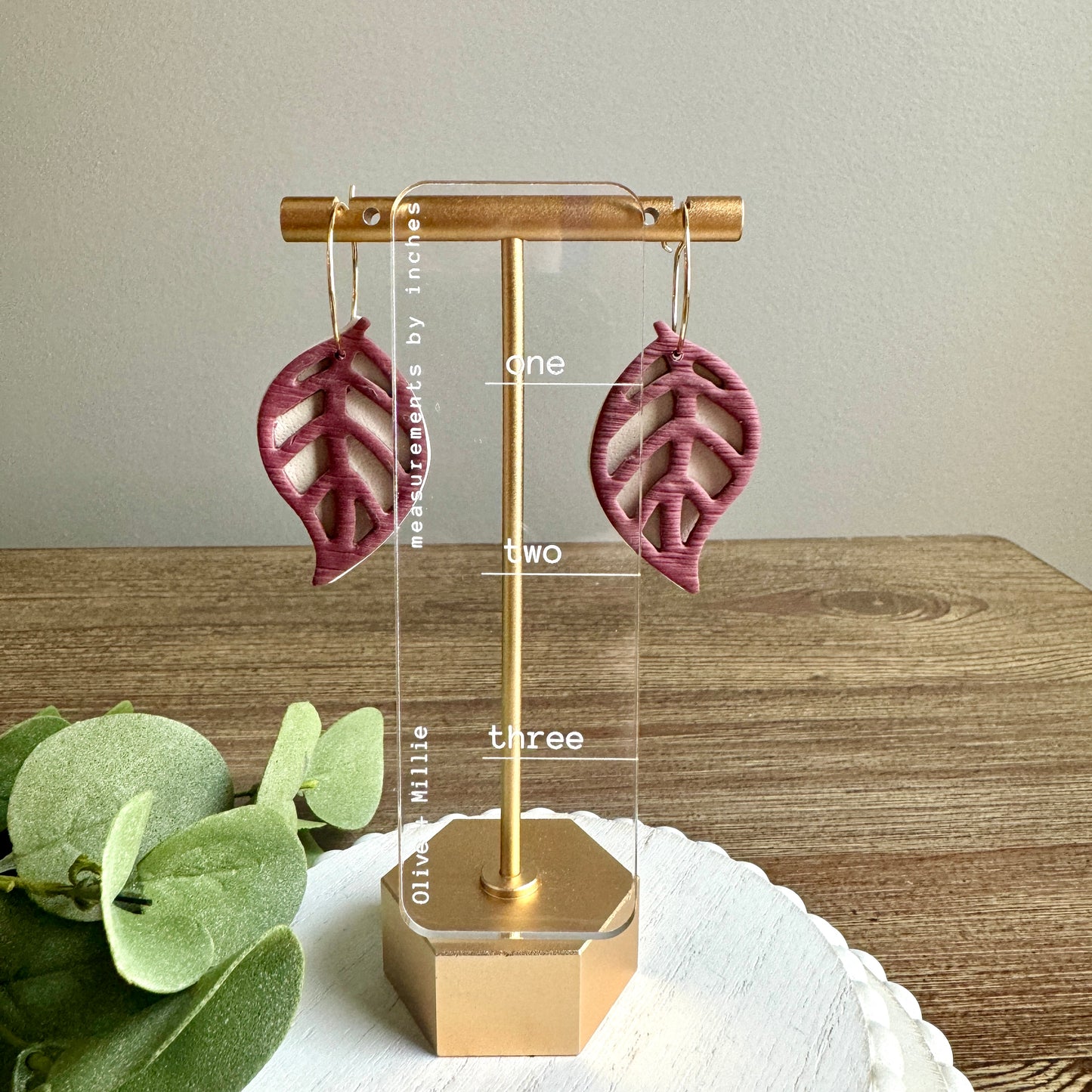 Fall Leaf Hoops