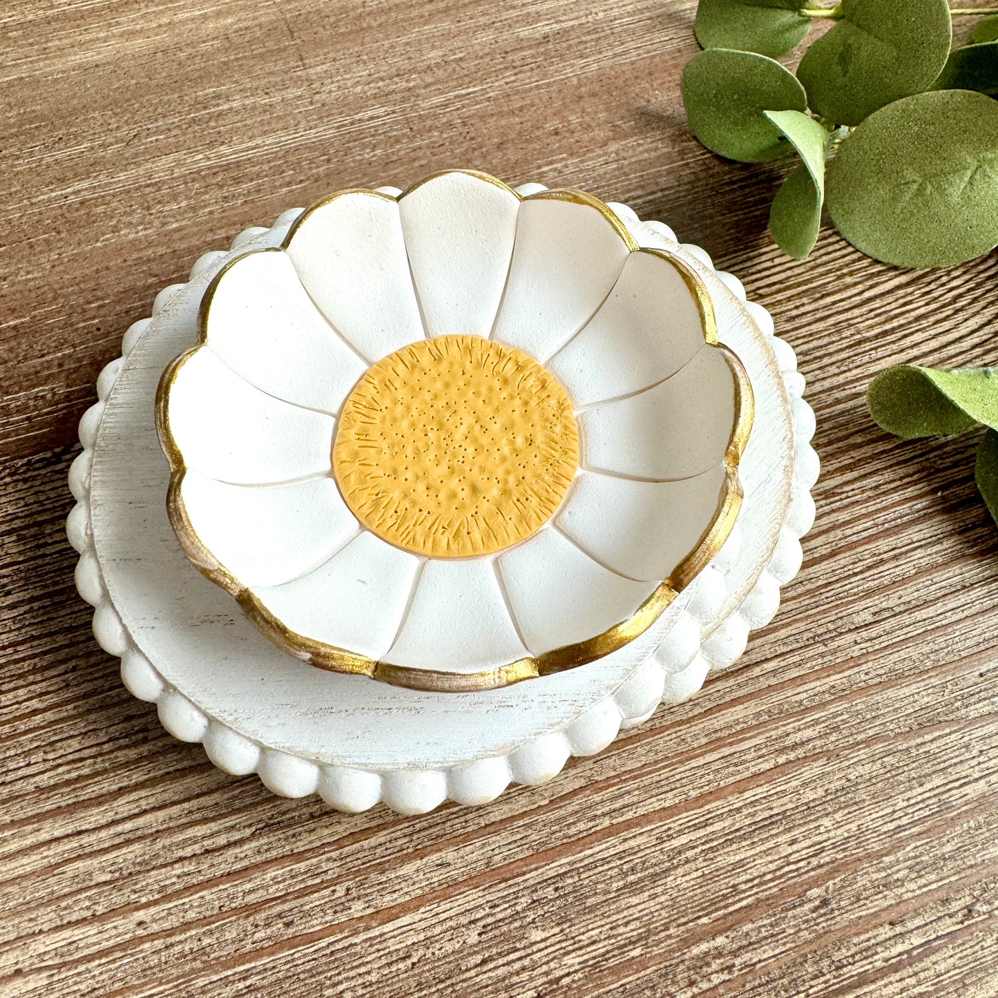 Daisy Flower Trinket Dishes