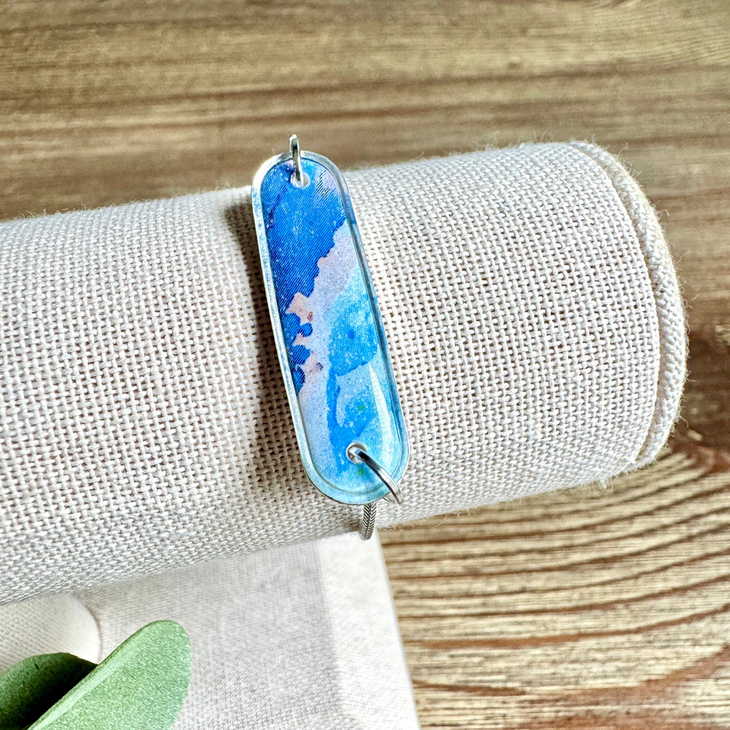 Bracelet - Clay Pendant Blue Quartz