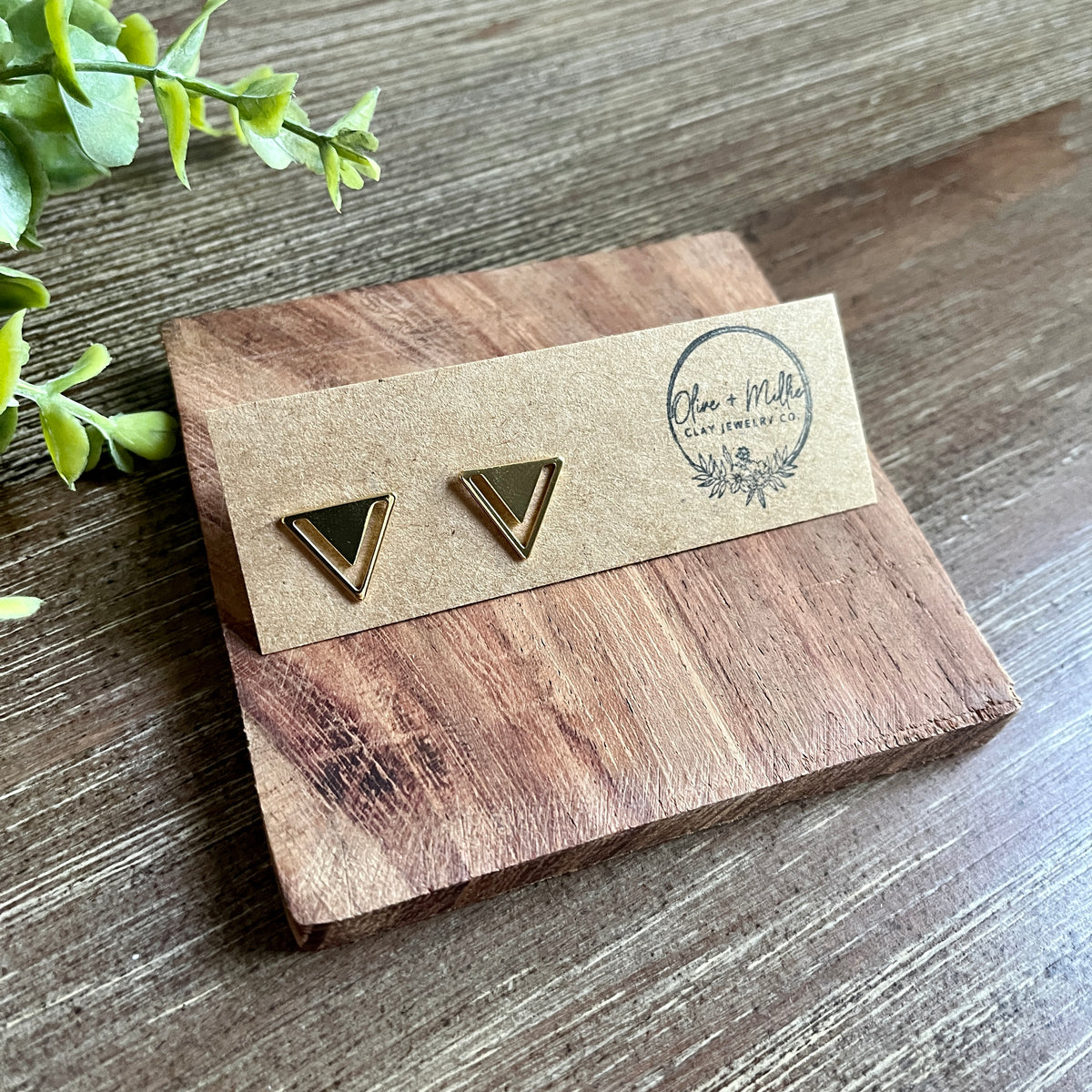 Triangle Gold Studs