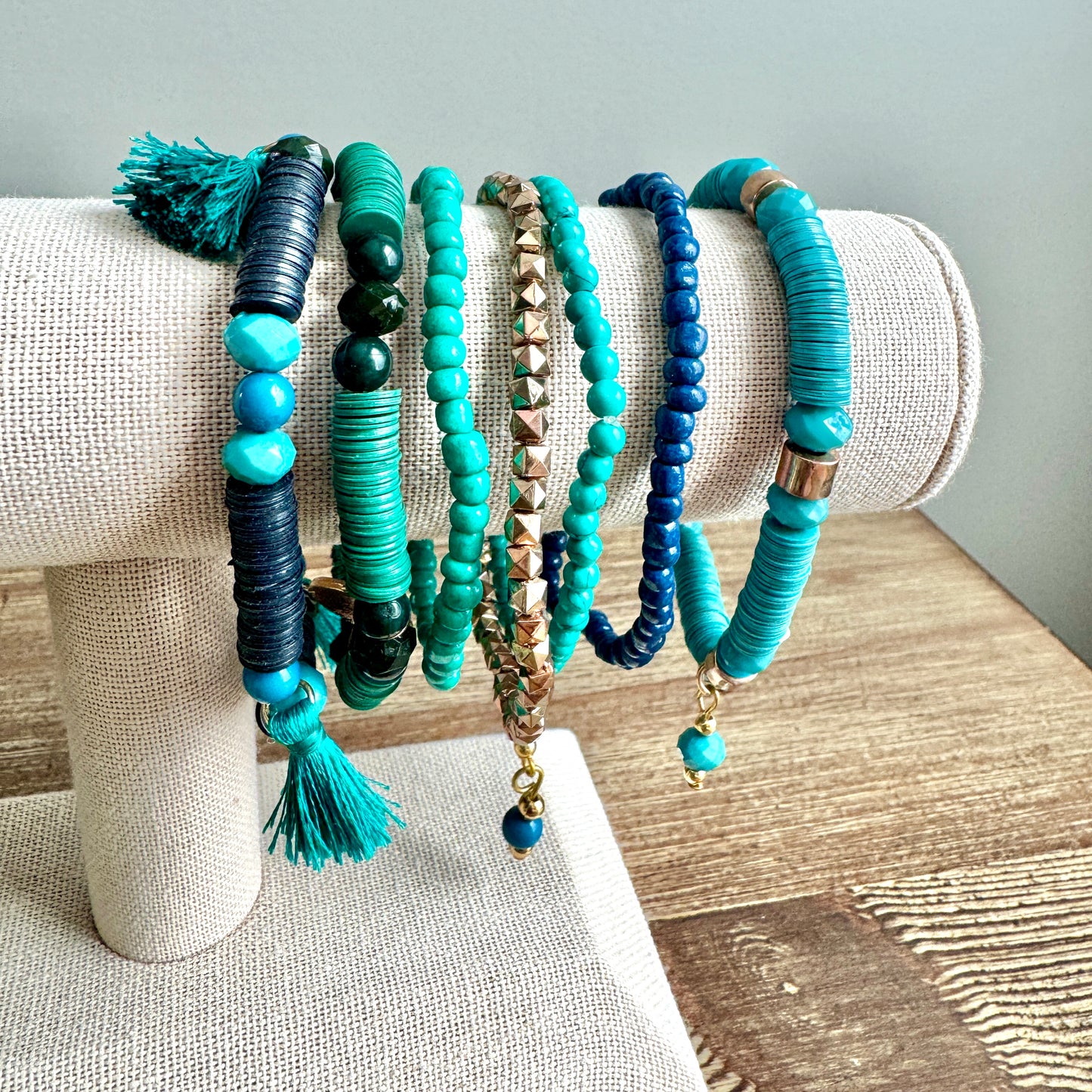 Bracelet Multi Tassel Beaded Set