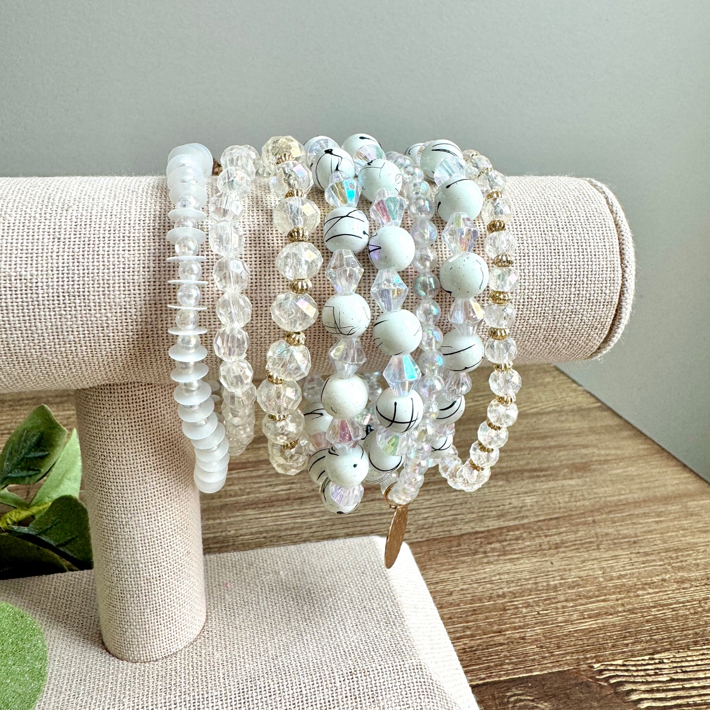 Bracelet Assorted Clear Beaded set