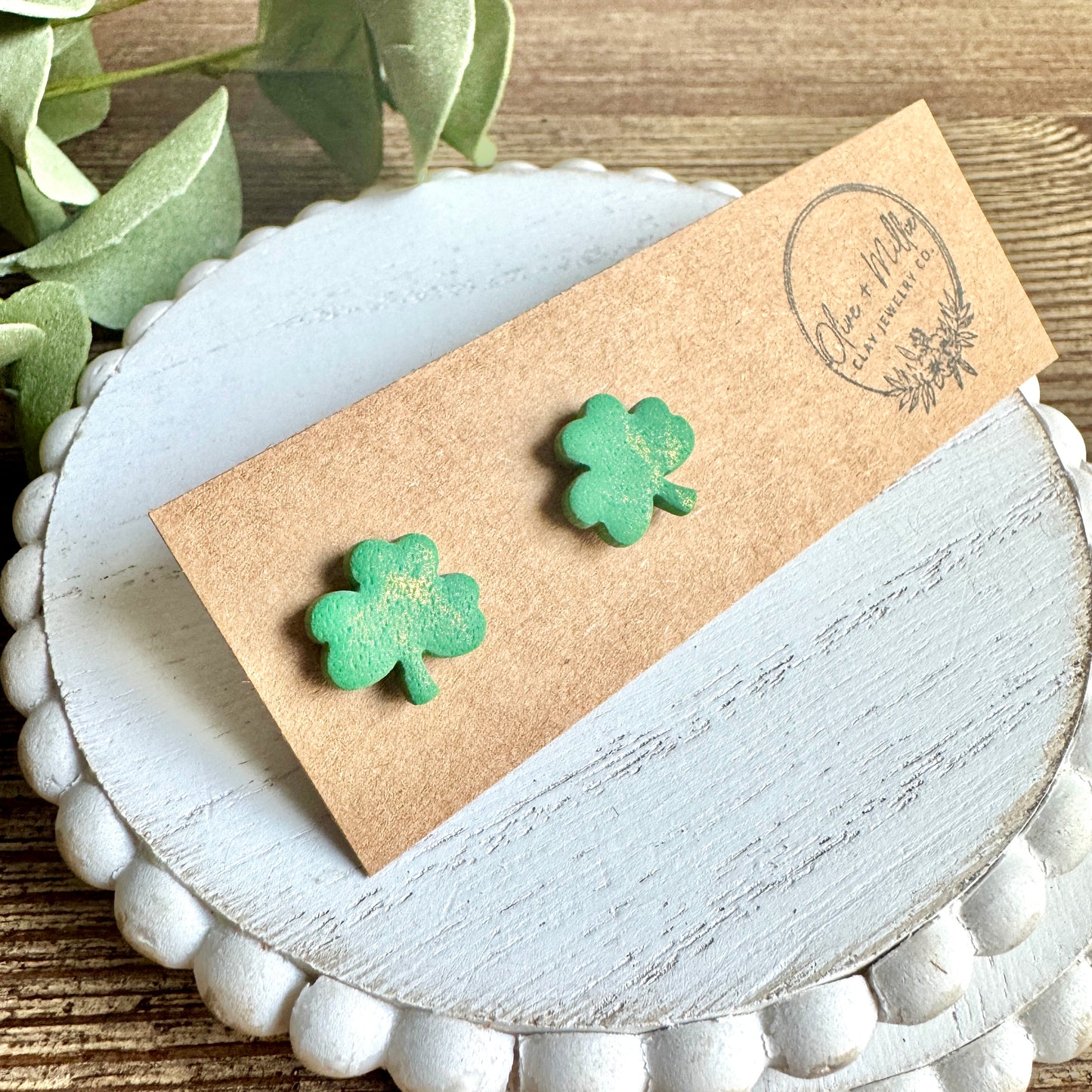 St. Pattys Clover Studs