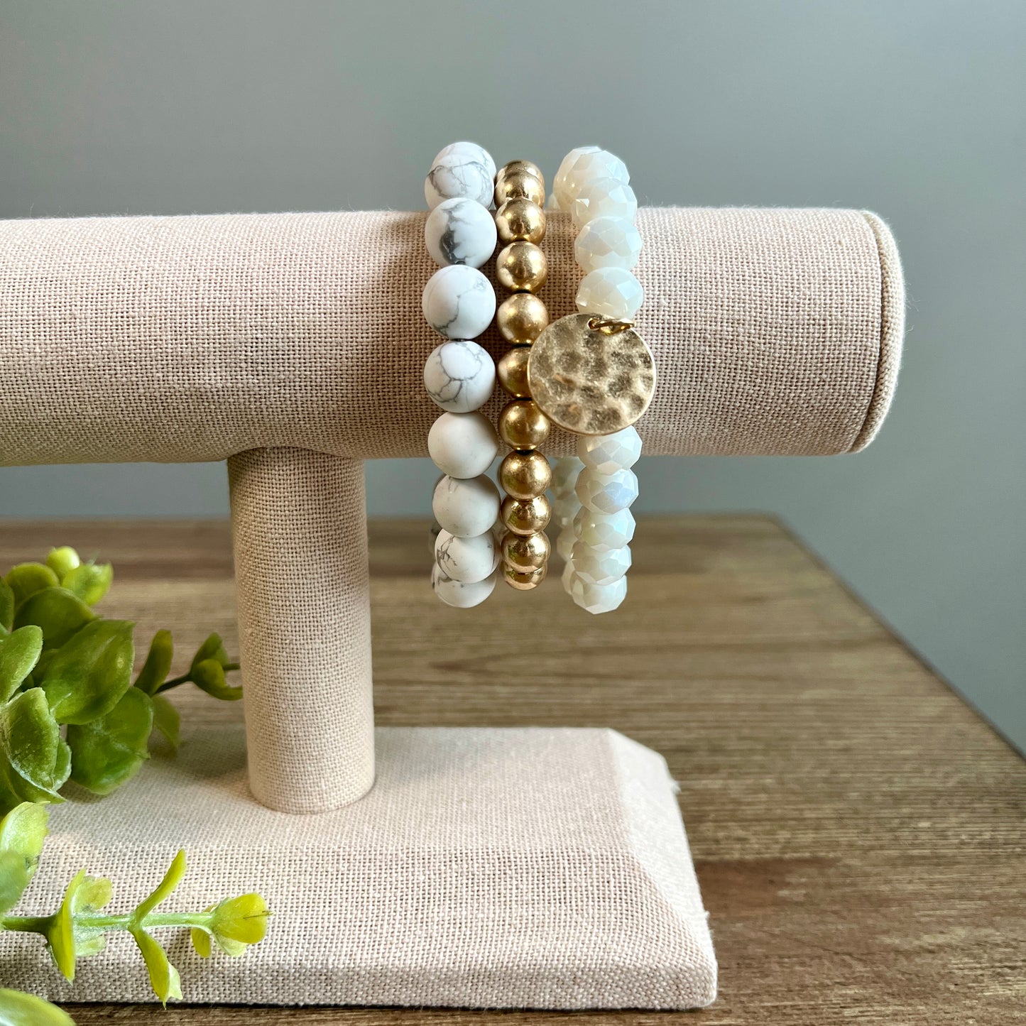 Bracelet Multi Ball Beaded Coin Stackable Set - Multiple Colors