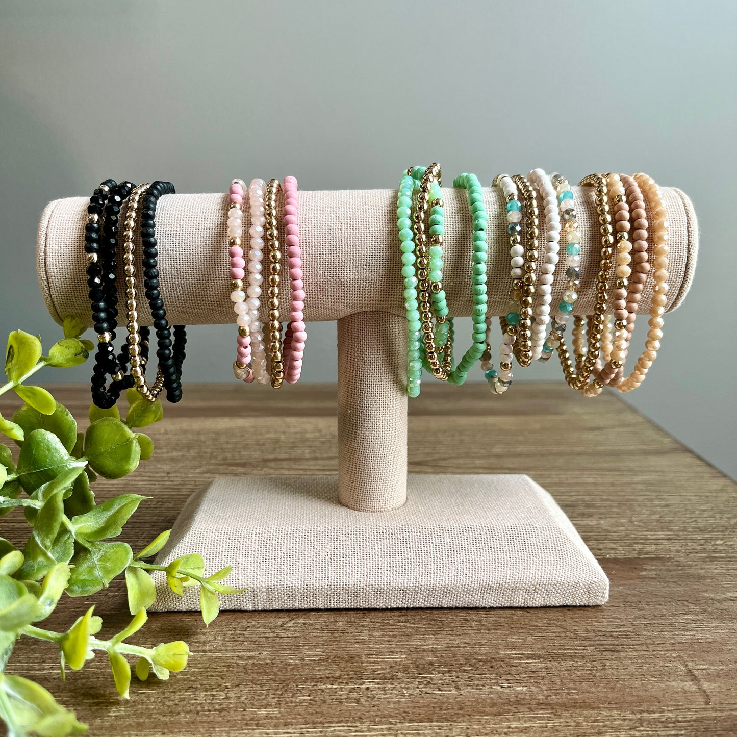 Bracelet Assorted Beaded Stackable - Multiple Colors