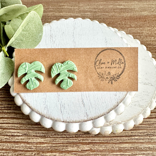 Monstera Studs