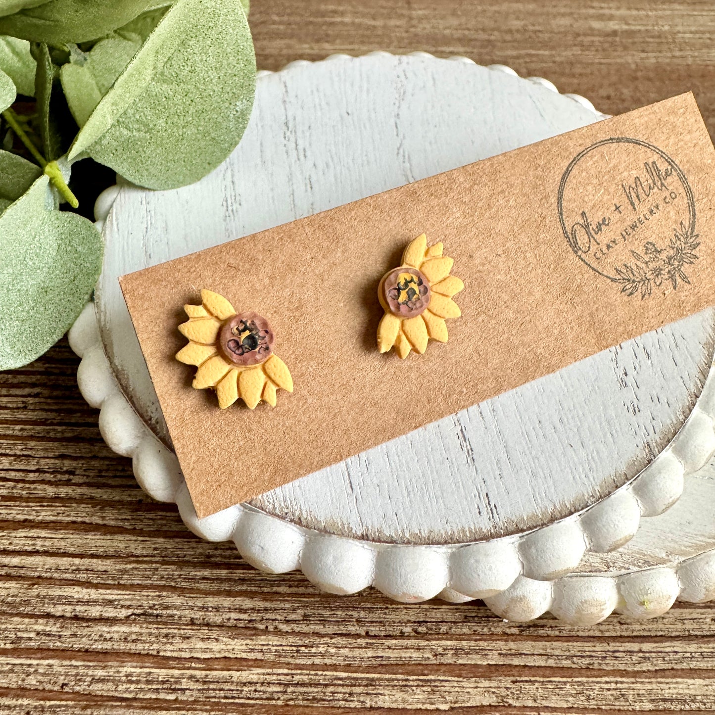 Half Sunflower Studs