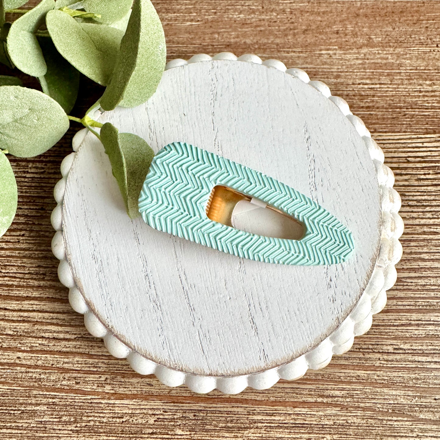 Barrette - Dagger Blue Chevron