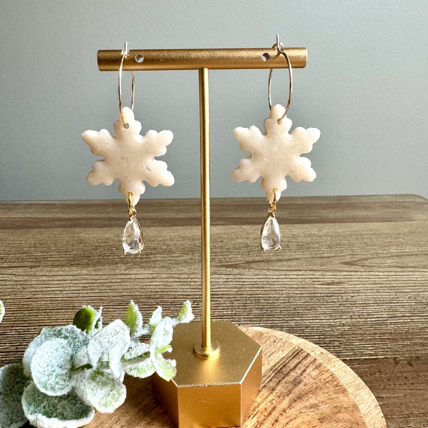 Christmas Snowflake Hoops