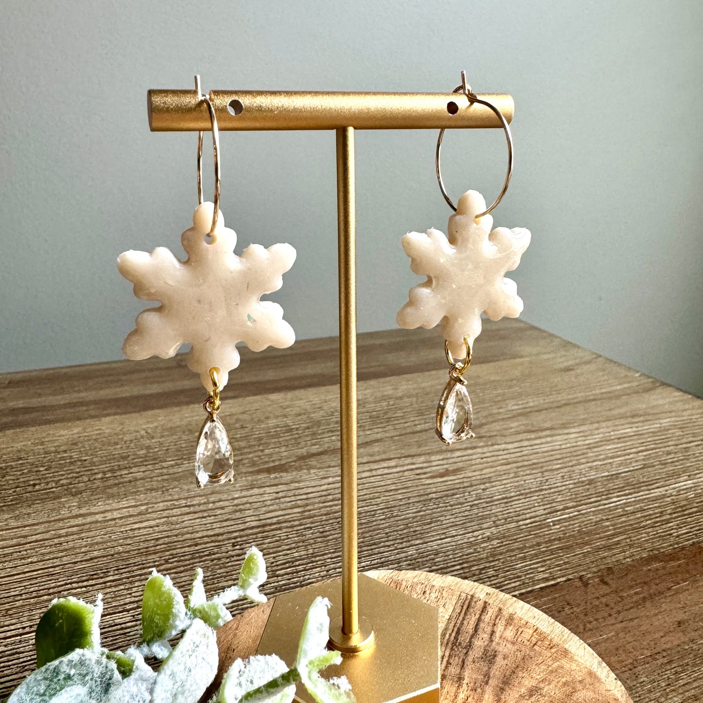 Christmas Snowflake Hoops