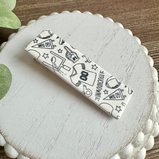 Barrette - Rectangular Football