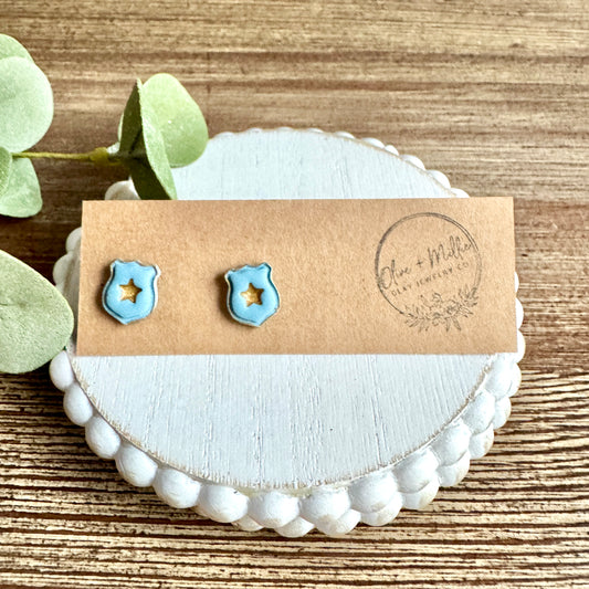 Police Badge Studs