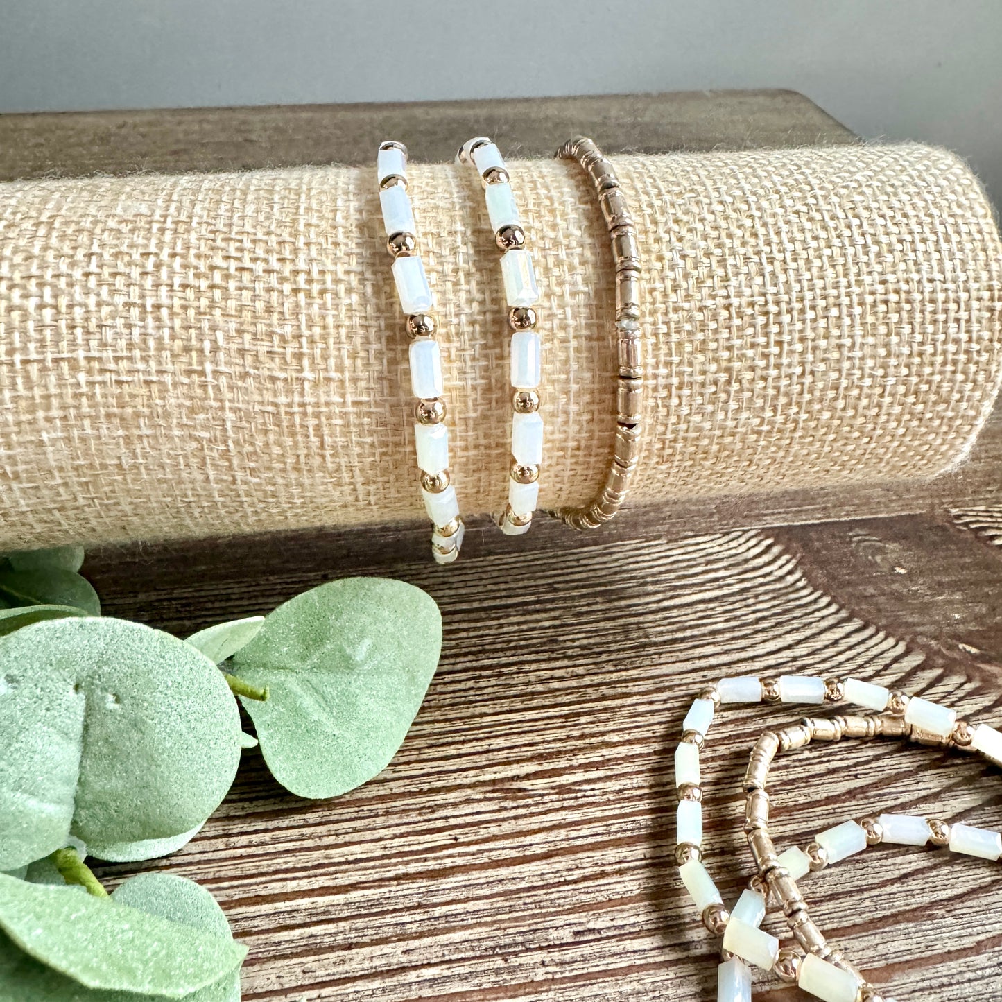 Bracelet Faceted Tube Beaded Set