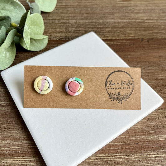 Round Multi Color Studs