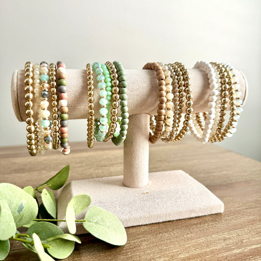 Bracelets Assorted Layered Beaded Set - Multiple Colors