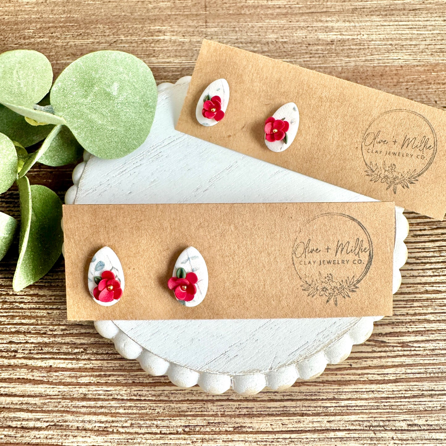 Christmas Floral Studs