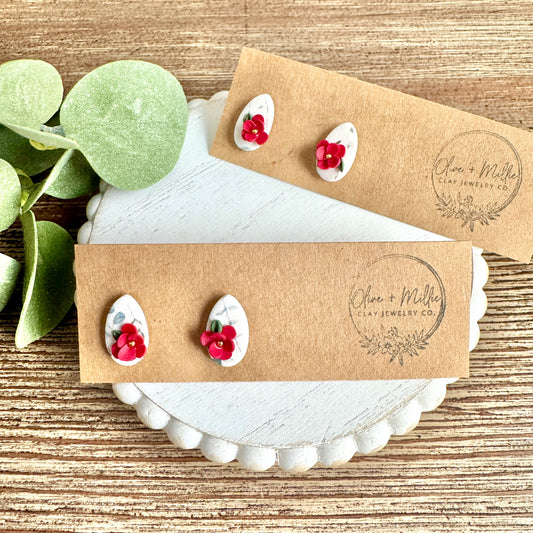 Christmas Floral Studs