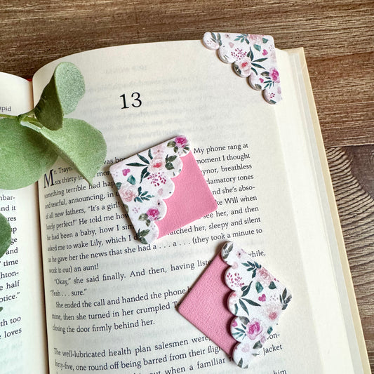 Bookmarks - Corner Scalloped Floral