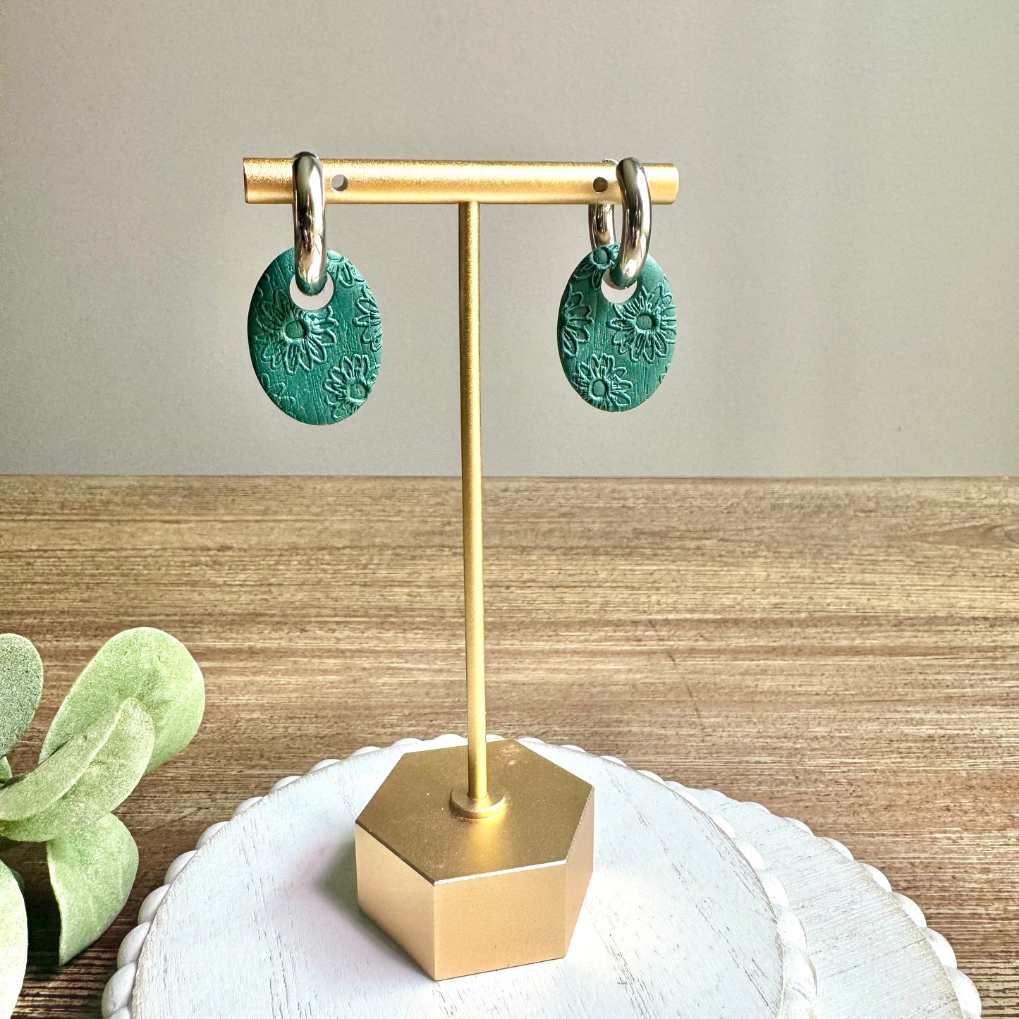 Hoop Clay Charms - Embossed Collection