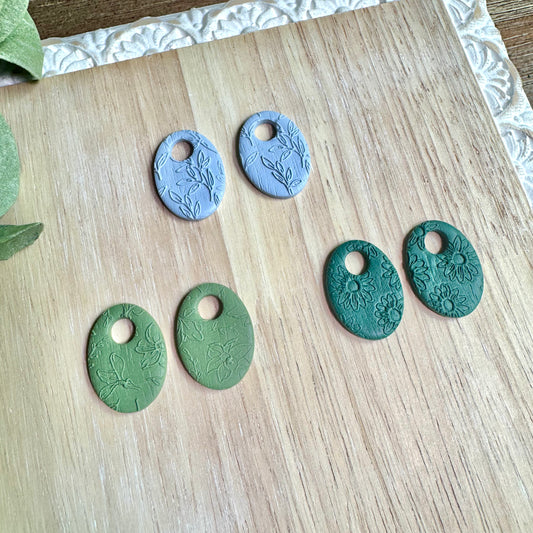 Hoop Clay Charms - Embossed Collection