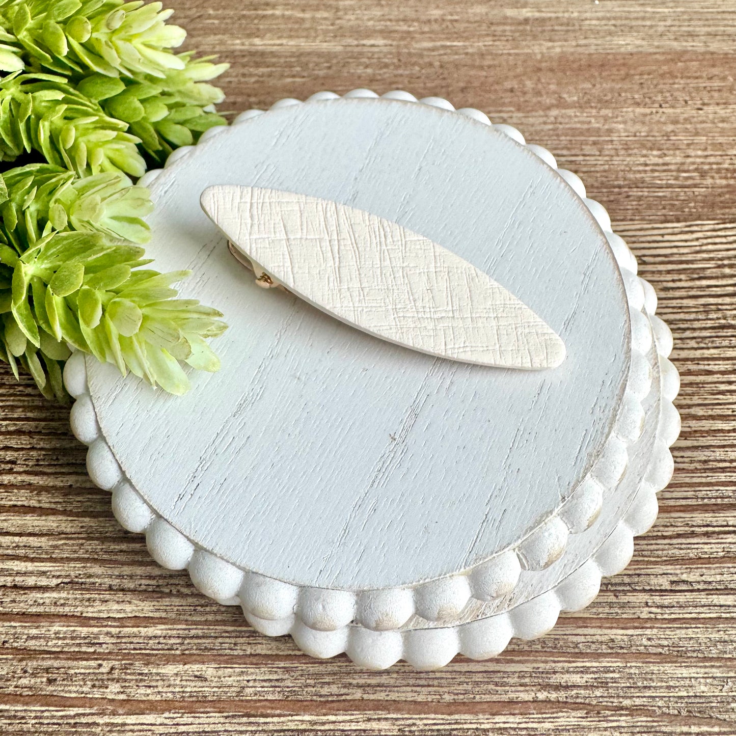 Barrette - Oval Cream