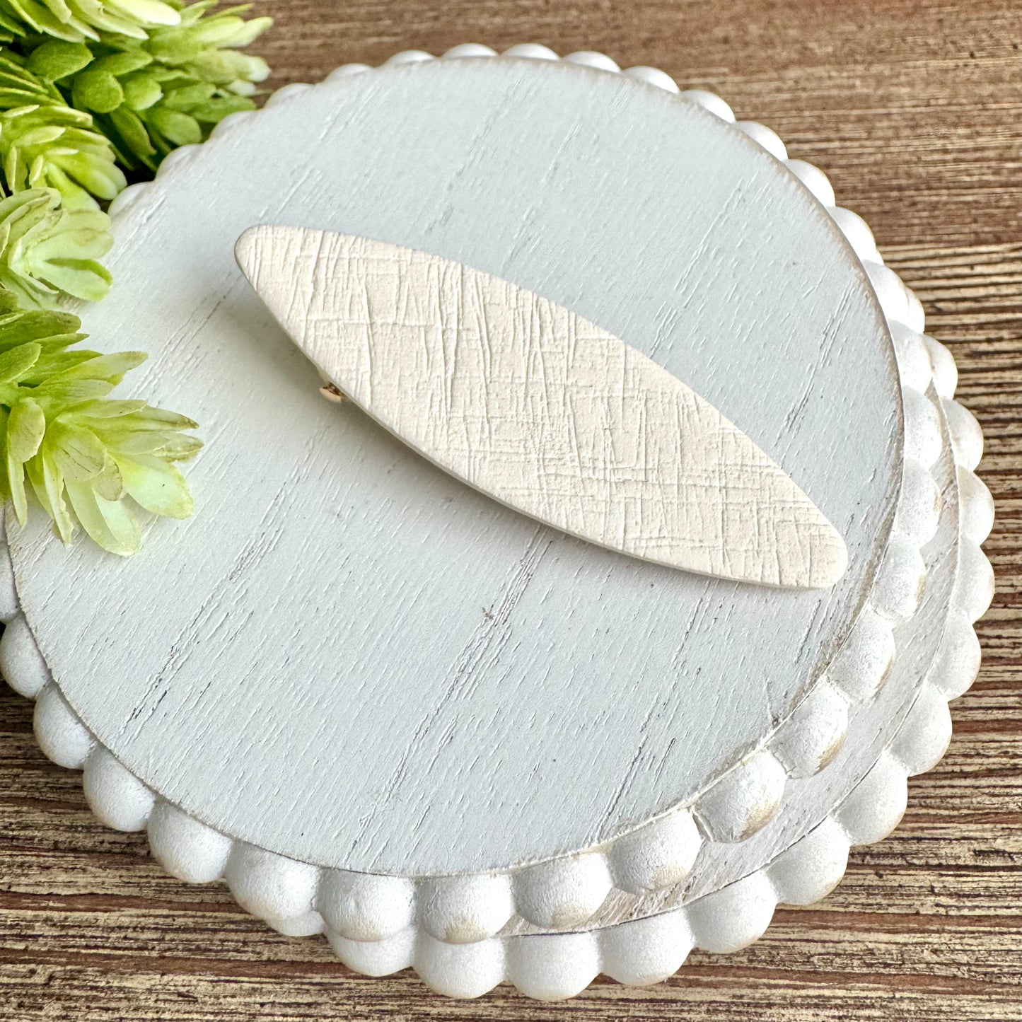 Barrette - Oval Cream