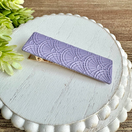 Barrette - Purple Rectangle