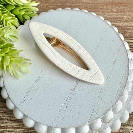 Barrette - Open Oval Cream