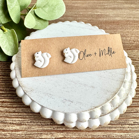 White Squirrel Studs