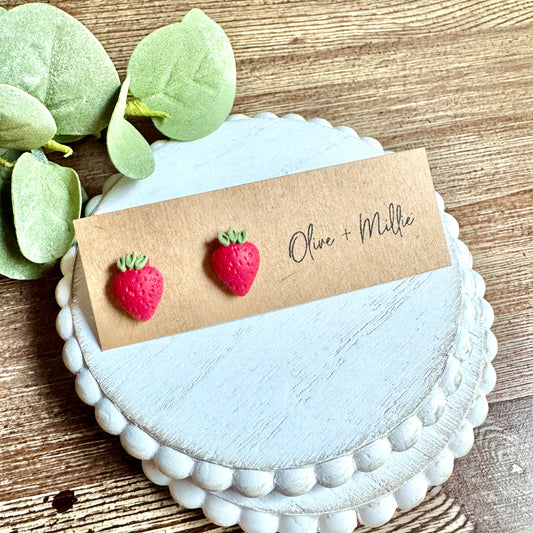 Strawberry 3D Studs