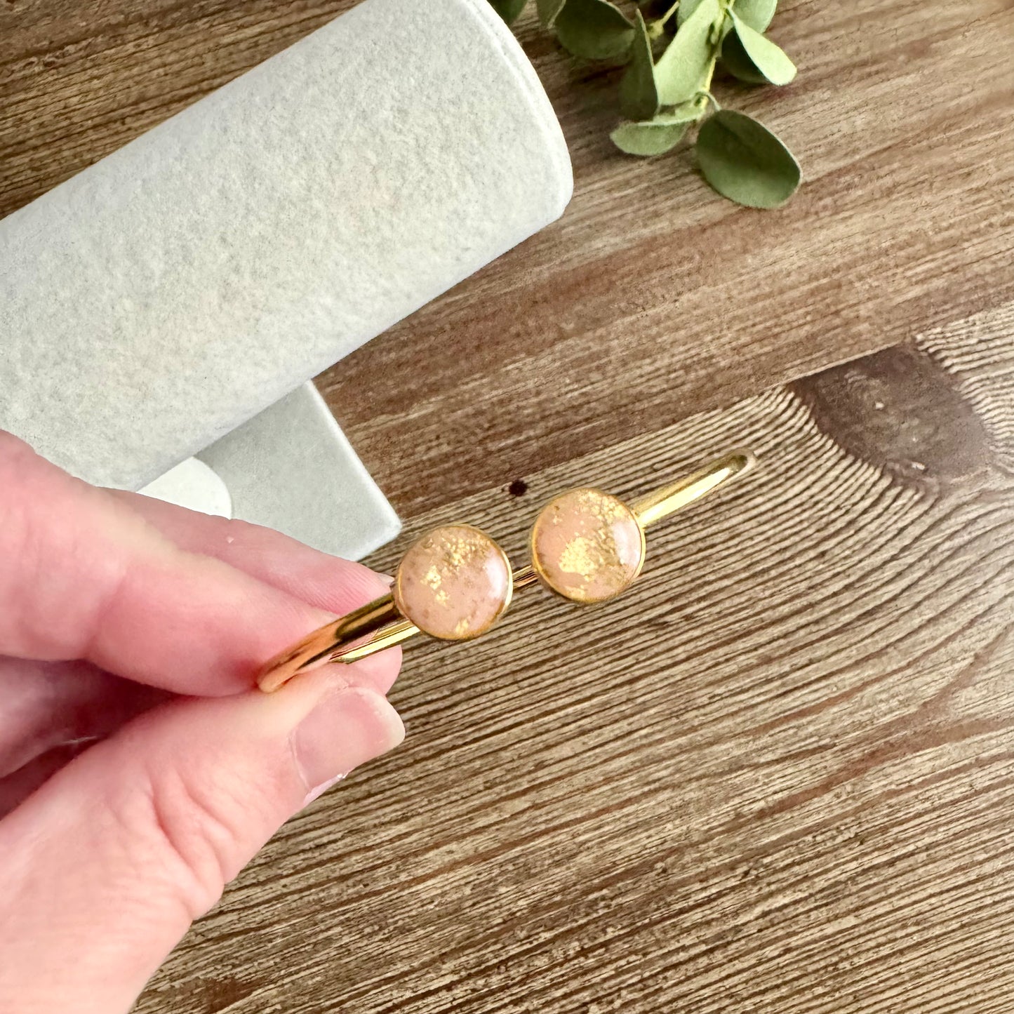 Bangle - Clay Bezels in Gold