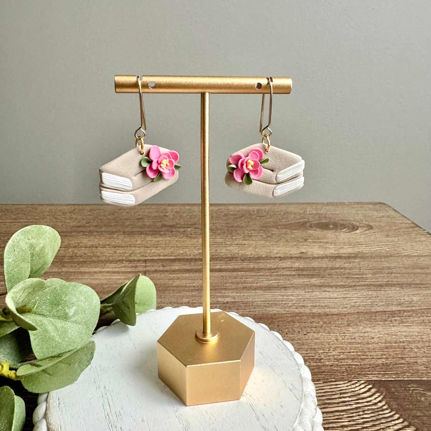 Stacked Floral Books