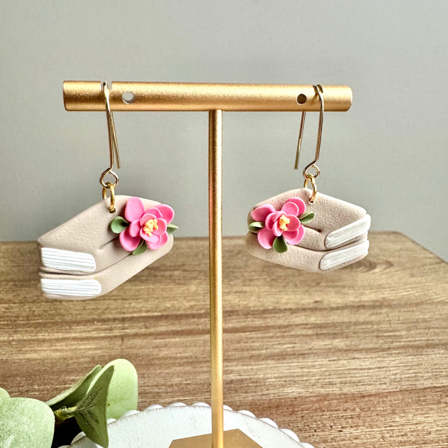 Stacked Floral Books