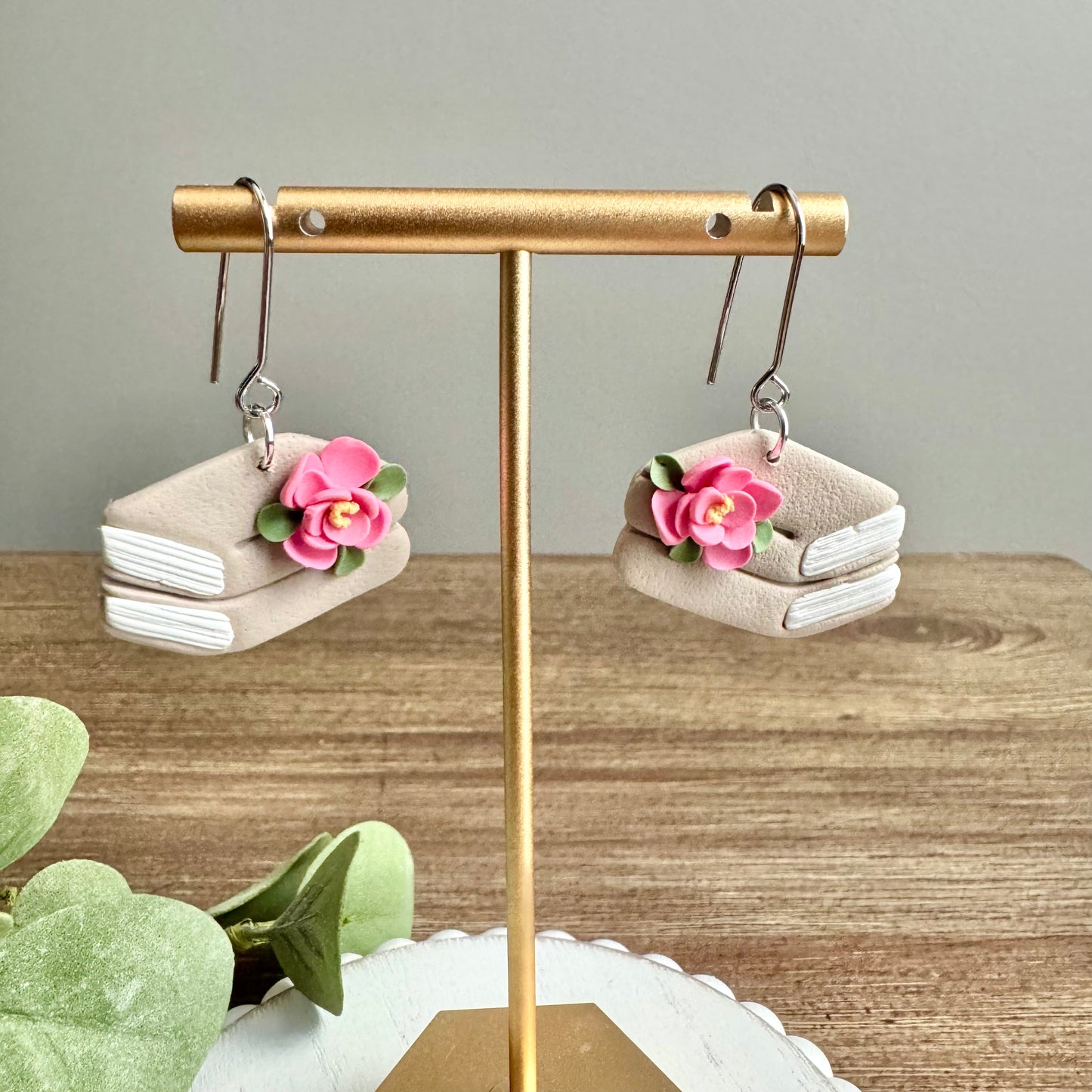 Stacked Floral Books
