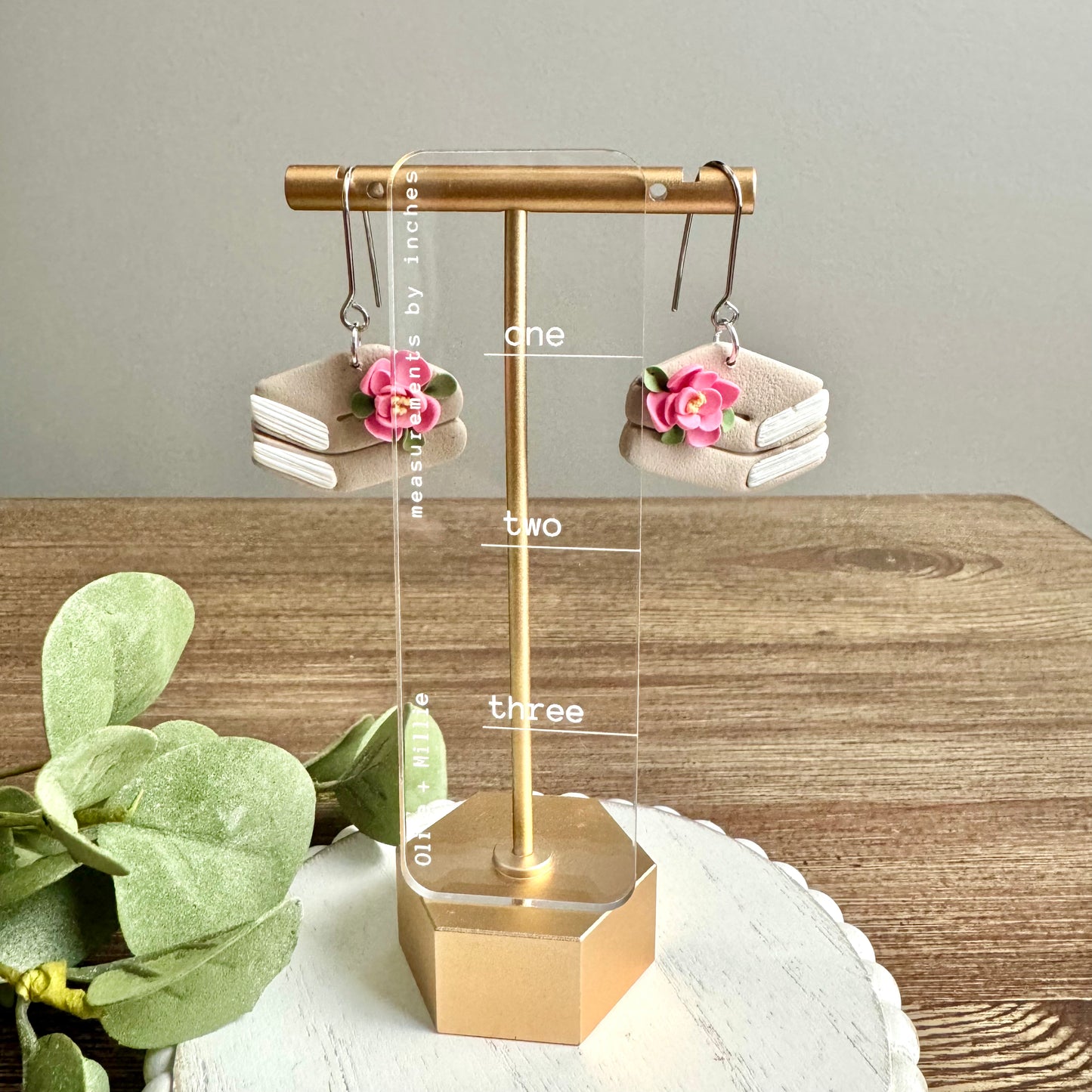 Stacked Floral Books