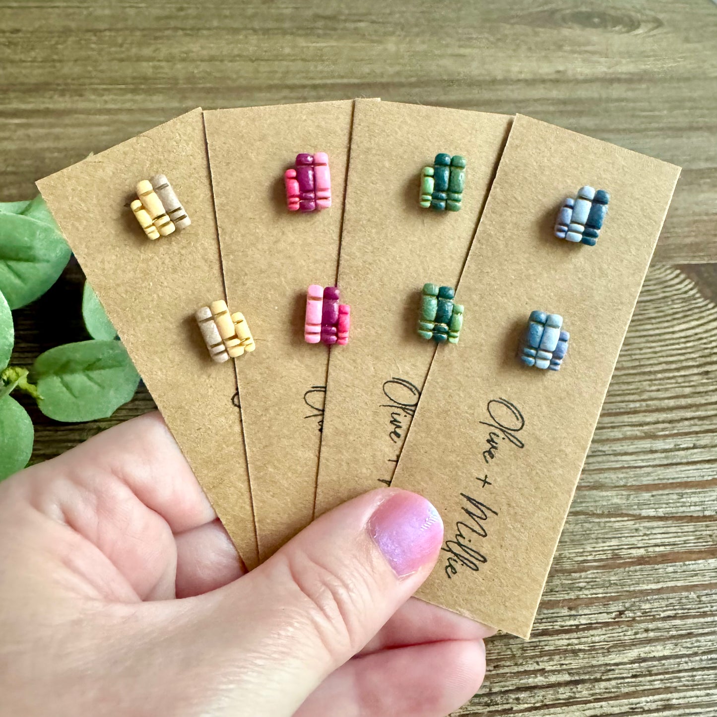 Mini Book stack Studs