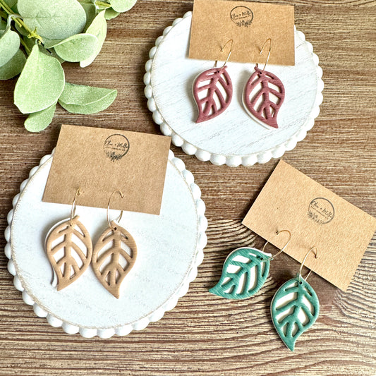 Fall Leaf Hoops